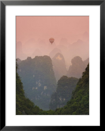 Karst Mountain Landscape, View From Moon Hill, Yangshuo, Guilin, Guangxi Province, China by Michele Falzone Pricing Limited Edition Print image