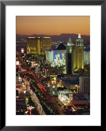 Elevated View Of Hotels And Casinos, Las Vegas, Nevada, United States Of America, North America by Gavin Hellier Pricing Limited Edition Print image