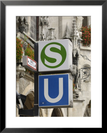 Sign For The S-Bahn And U-Bahn, Munich, Bavaria by Gary Cook Pricing Limited Edition Print image