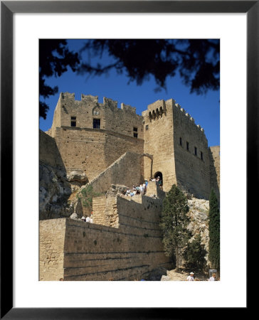 Acropolis, Lindos, Island Of Rhodes, Dodecanese, Greek Islands, Greece by G Richardson Pricing Limited Edition Print image