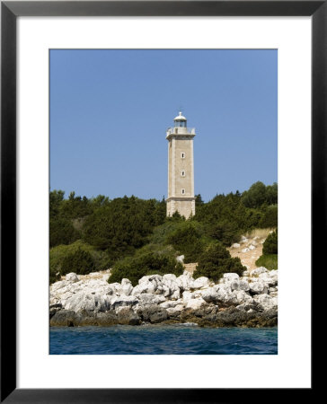Lighthouse, Fiskardo, Kefalonia (Cephalonia), Ionian Islands, Greek Islands, Greece by R H Productions Pricing Limited Edition Print image