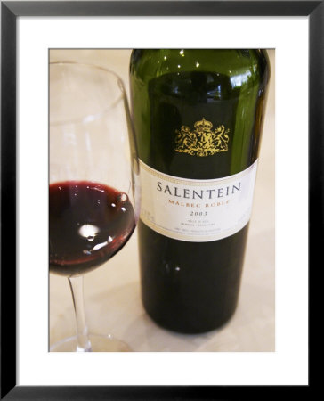 Salentein Malbec Roble Oak, Restaurant In Sheraton Hotel, Valle De Uco, Mendoza, Argentina by Per Karlsson Pricing Limited Edition Print image