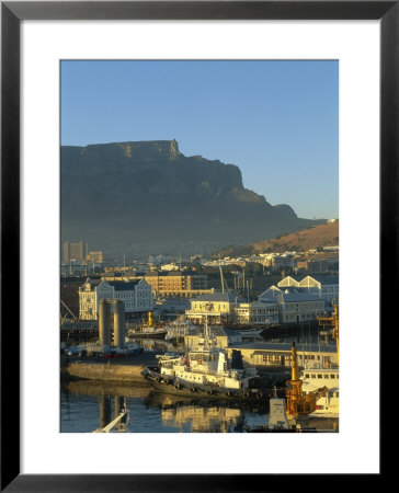 South Africa, Cape Town, Victoria & Alfred Waterfront With Table Mountain Behind by Fraser Hall Pricing Limited Edition Print image