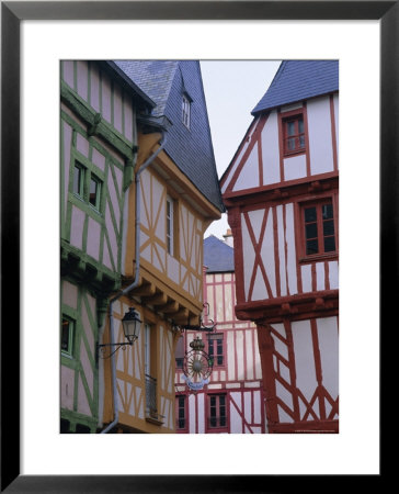 Timbered Houses, Town Of Vannes, Golfe Du Morbihan (Gulf Of Morbihan), Brittany, France, Europe by J P De Manne Pricing Limited Edition Print image