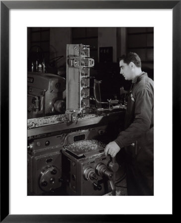 Ferrari Factory, A Worker Monitoring Machinery by A. Villani Pricing Limited Edition Print image