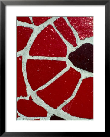 Tile Detail From Antonio Gaudi's Guell Park, Barcelona, Catalonia, Spain by Jeffrey Becom Pricing Limited Edition Print image
