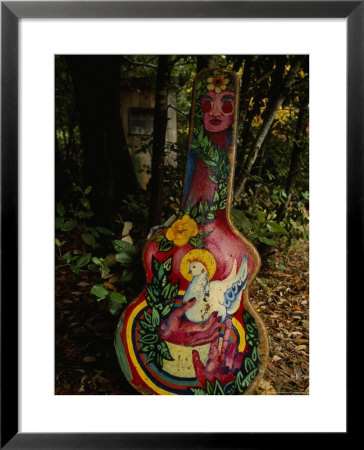 Elaborately Painted Guitar Case Of Environmental Activist, California by Phil Schermeister Pricing Limited Edition Print image