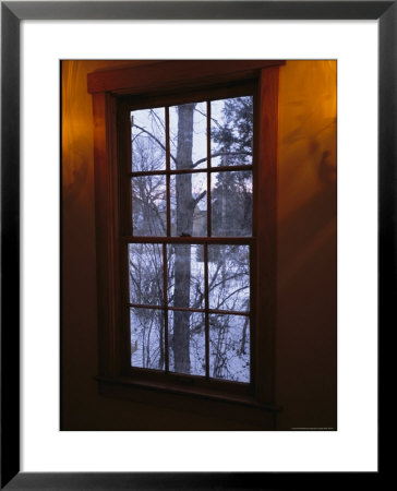 View Of A Snowy Landscape From A Window At Joel Sartore's Home by Joel Sartore Pricing Limited Edition Print image