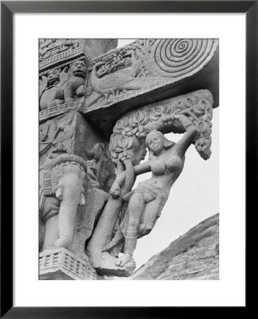 Goddess Yakshi, A Detail From A Sanchi Temple Gate by Eliot Elisofon Pricing Limited Edition Print image