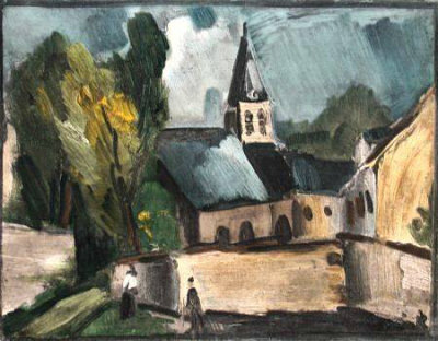 L'eglise De Bougival, 1913 by Maurice De Vlaminck Pricing Limited Edition Print image