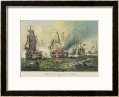 Battle Of Cape St. Vincent The British Fleet Under Admiral Jervis Defeats The Spanish by T.C. Moore Pricing Limited Edition Print image