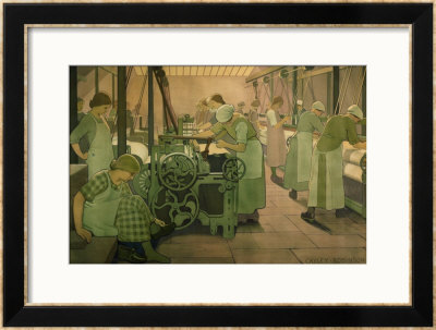 British Industries, Cotton, Circa 1923/4 by Frederick Cayley Robinson Pricing Limited Edition Print image