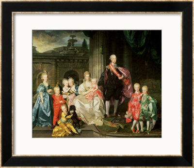 Leopold I, Grand-Duke Of Tuscany With His Wife Maria Ludovica And Their Children Including Franz by Johann Zoffany Pricing Limited Edition Print image