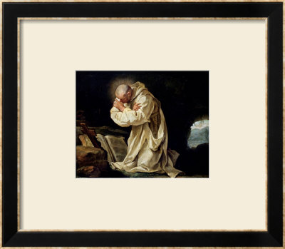 St. Bruno (1030-1101) Praying In The Desert, 1763 by Jean Bernard Restout Pricing Limited Edition Print image