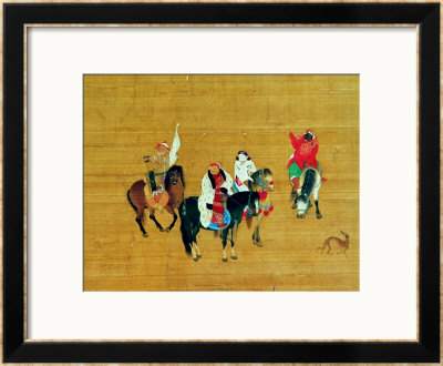 Kublai Khan (1214-94) Hunting, Yuan Dynasty by Liu Kuan-Tao Pricing Limited Edition Print image