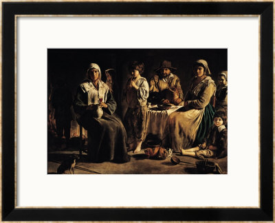 Peasant Family In An Interior, Circa 1643 by Louis Le Nain Pricing Limited Edition Print image