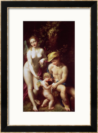 Venus With Mercury And Cupid (The School Of Love), Circa 1525 by Correggio Pricing Limited Edition Print image