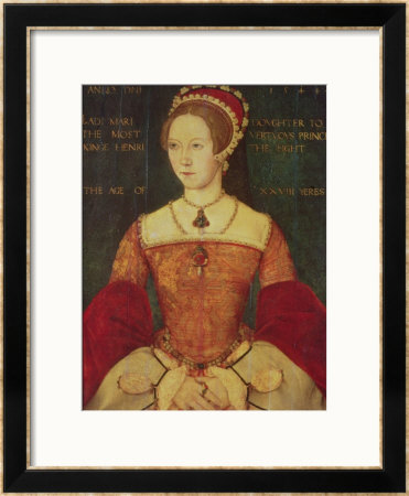 Portrait Of Mary I Or Mary Tudor (1516-58), Daughter Of Henry Viii, At The Age Of 28, 1544 by Master John Of Samakov Pricing Limited Edition Print image