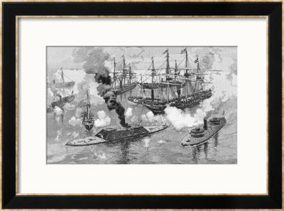 Surrender Of The Tennessee, Battle Of Mobile Bay, From Battles And Leaders Of The Civil War by Julian Oliver Davidson Pricing Limited Edition Print image