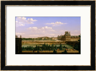 View Of The Gardens And Palace Of The Tuileries From The Quai D'orsay, 1813 by Etienne Bouhot Pricing Limited Edition Print image