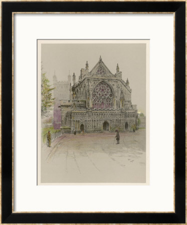 Exeter Cathedral Devon by Cecil Aldin Pricing Limited Edition Print image