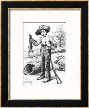 Frontispiece To The Adventures Of Huckleberry Finn, By Mark Twain 1884 by Edward Windsor Kemble Pricing Limited Edition Print image