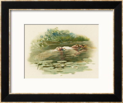 Hamlet, Ophelia Drowns by Harold Copping Pricing Limited Edition Print image