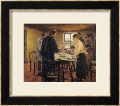 Christ With The Peasants, Circa 1887-88 by Fritz Von Uhde Pricing Limited Edition Print image