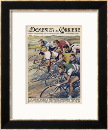 Riders In The Giro Ditalia The Most Important Italian Cycle Race by Walter Molini Pricing Limited Edition Print image
