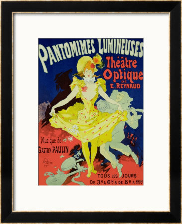 Reproduction Of A Poster Advertising Pantomimes Lumineuses At The Musee Grevin, 1892 by Jules Chéret Pricing Limited Edition Print image