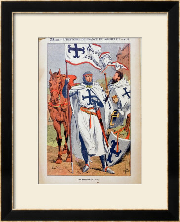 The Knights Templar, Illustration From Histoire De France By Jules Michelet Circa 1900 by Louis Bombled Pricing Limited Edition Print image
