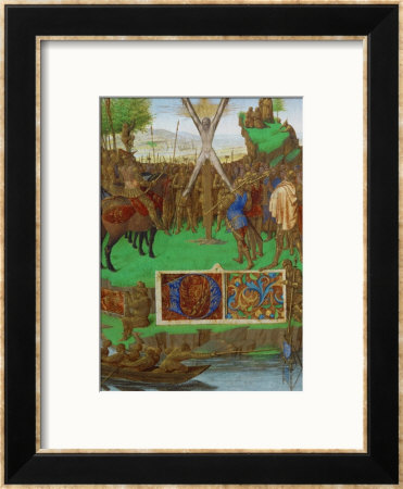 Les Heures D'etienne Chavalier: The Crucifixion Of Saint Andrew by Jean Fouquet Pricing Limited Edition Print image