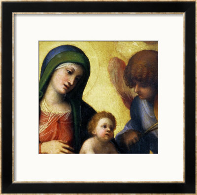 Madonna And Child With Angels Circa 1510-15 (Detail) by Correggio Pricing Limited Edition Print image