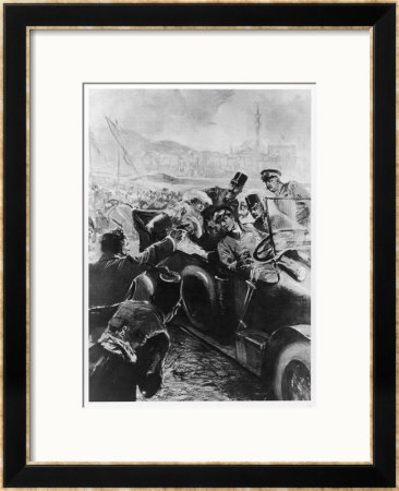 Archduke Franz Ferdinand And His Wife Assassinated In Sarajevo by Schwormstaedt Pricing Limited Edition Print image