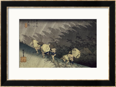 Sudden Rainstorm At Shono by Ando Hiroshige Pricing Limited Edition Print image