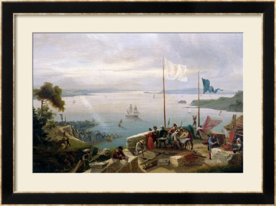 Foundation Of The City Of Quebec By Samuel De Champlain In 1608, 1848 by Louis Garneray Pricing Limited Edition Print image