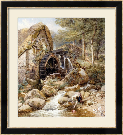 An Old Water Mill by Myles Birket Foster Pricing Limited Edition Print image