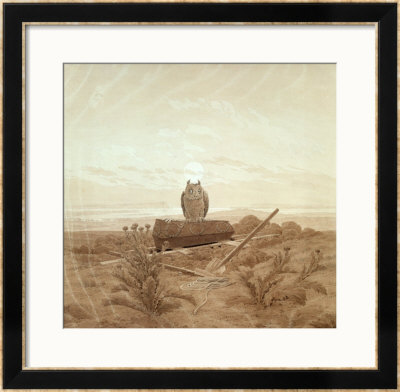Landscape With Grave, Coffin And Owl by Caspar David Friedrich Pricing Limited Edition Print image
