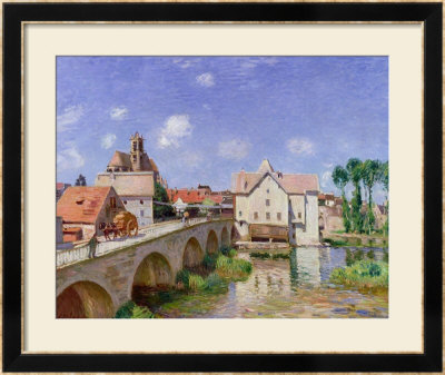 The Bridge At Moret, 1893 by Alfred Sisley Pricing Limited Edition Print image