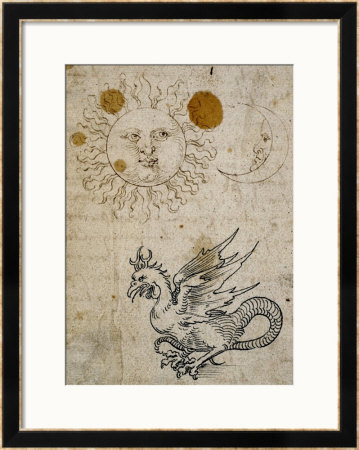 The Sun, The Moon And A Basilisk, Around 1512 by Albrecht Dürer Pricing Limited Edition Print image