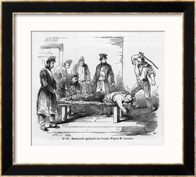 The Punishment Of The Bastonnade Inflicted On A French Prisoner by Letuaire Pricing Limited Edition Print image