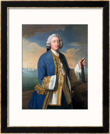 Portrait Of Captain David Brodie Holding A Telescope by Philippe Mercier Pricing Limited Edition Print image
