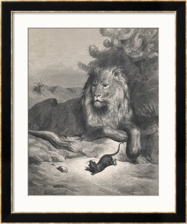 The Lion And The Mouse by Gustave Doré Pricing Limited Edition Print image