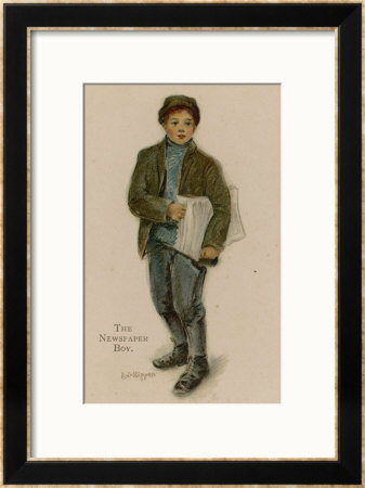 Newspaper Boy by L.J. Kipper Pricing Limited Edition Print image