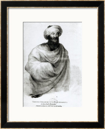 Portrait Of Sheikh Ibrahim, Or Johann Ludwig Burckhardt 1817 by Henry Salt Pricing Limited Edition Print image