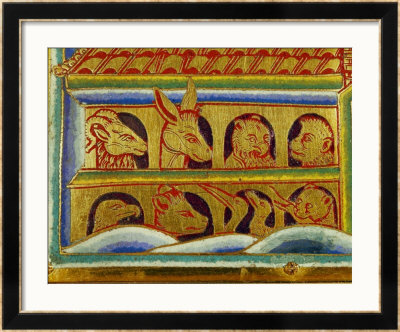 Animals Looking Out Of The Ark's Windows by Nicholas Of Verdun Pricing Limited Edition Print image