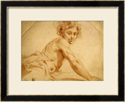 A Boy Looking Over His Shoulder by Annibale Carracci Pricing Limited Edition Print image
