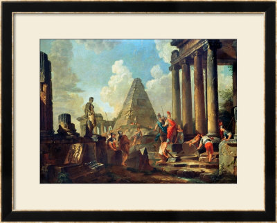 Alexander Iii The Great Before The Tomb Of Achilles by Giovanni Paolo Pannini Pricing Limited Edition Print image