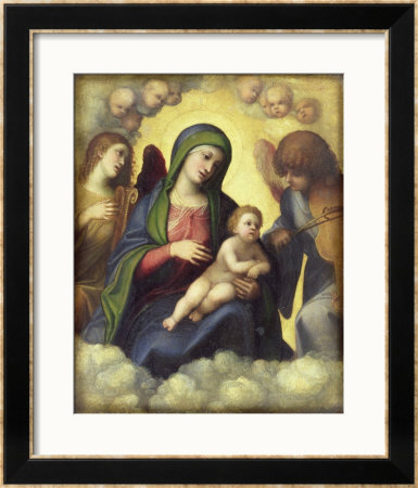 Madonna And Child With Angels Circa 1510-15 by Correggio Pricing Limited Edition Print image
