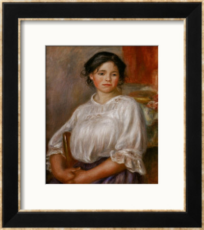 Young Girl Seated, 1909 by Pierre-Auguste Renoir Pricing Limited Edition Print image